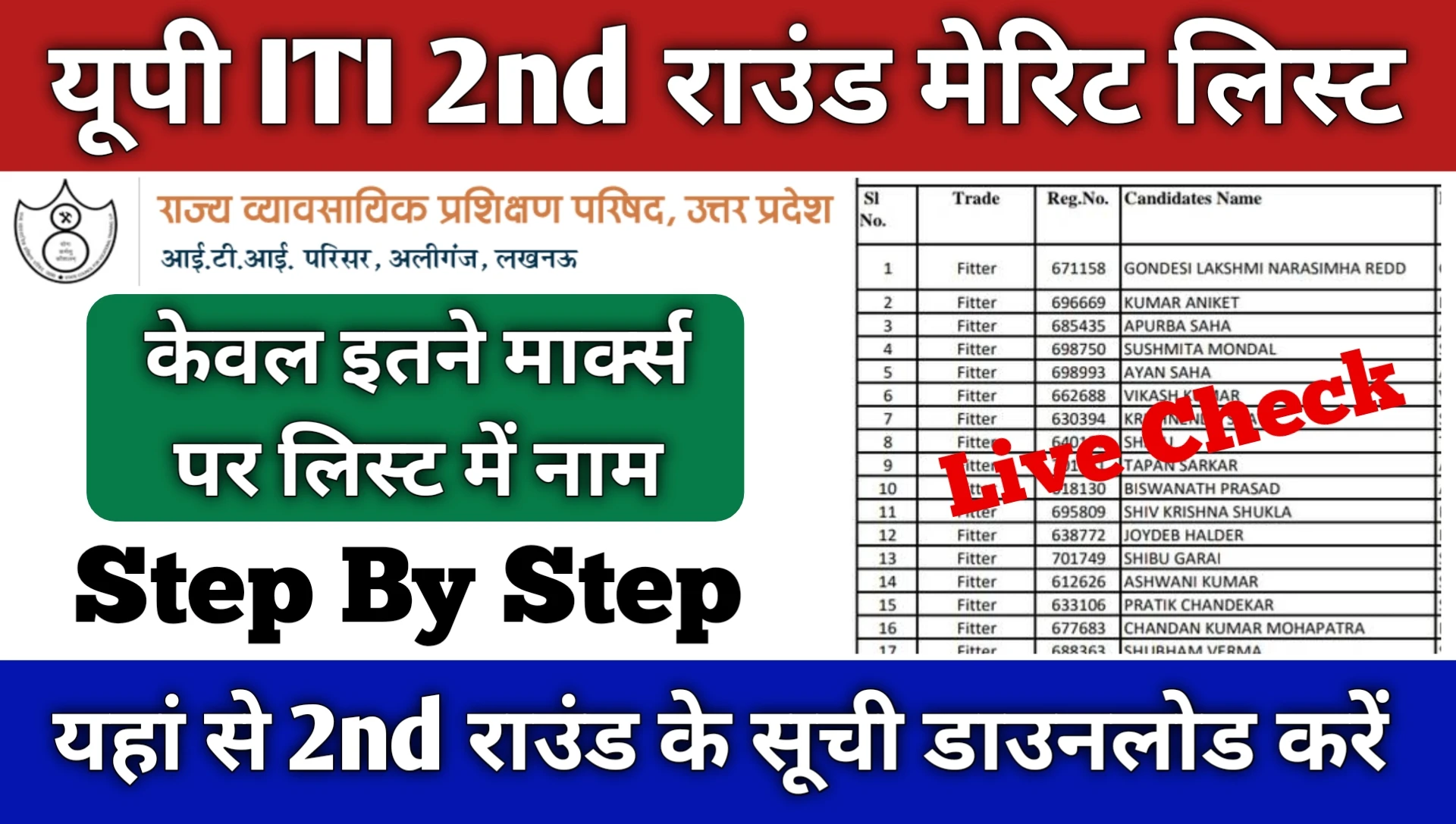 UP ITI 2nd Round Allotment Result 2025