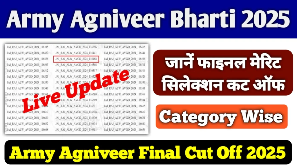 Army Agniveer Final Cut Off 2025