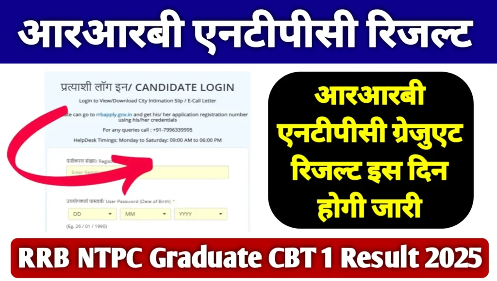 RRB NTPC Graduate CBT 1 Result 2025